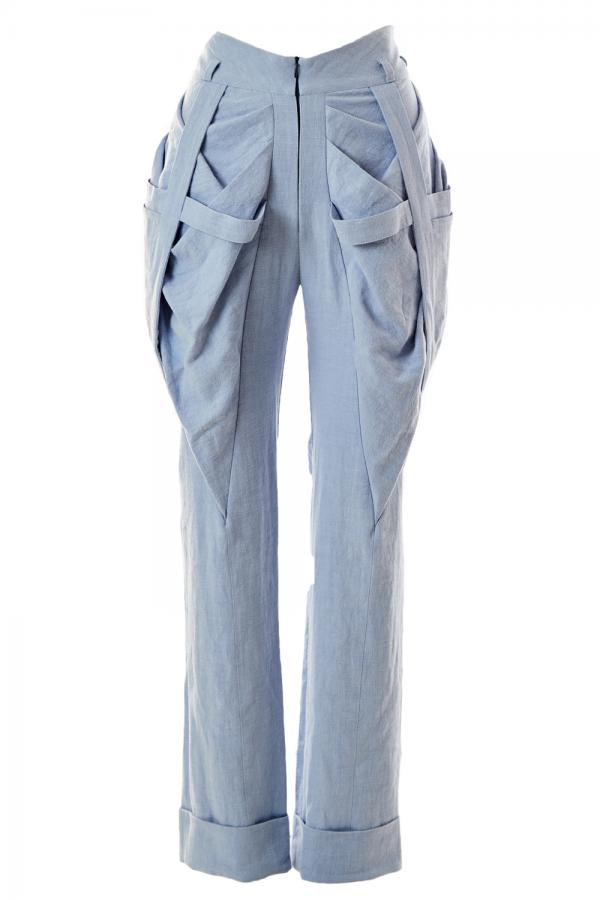 LIGHT BLUE TAPED TROUSERS