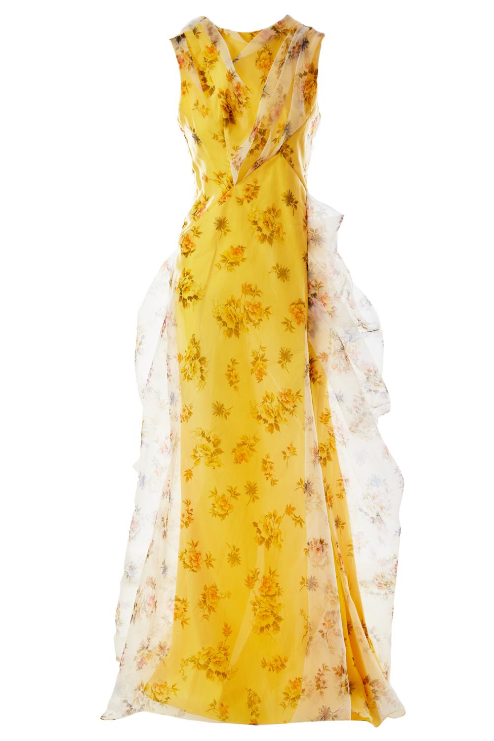 DELICATE YELLOW FLORAL DRESS